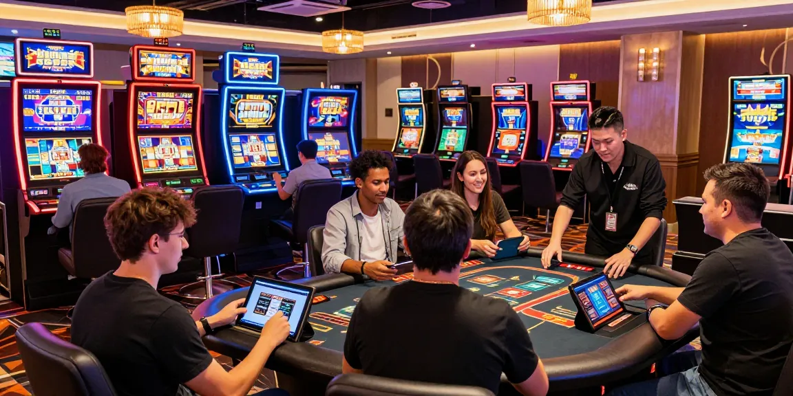 Exciting new UK casino sites gaming experience with players enjoying modern slot machines and live table games.