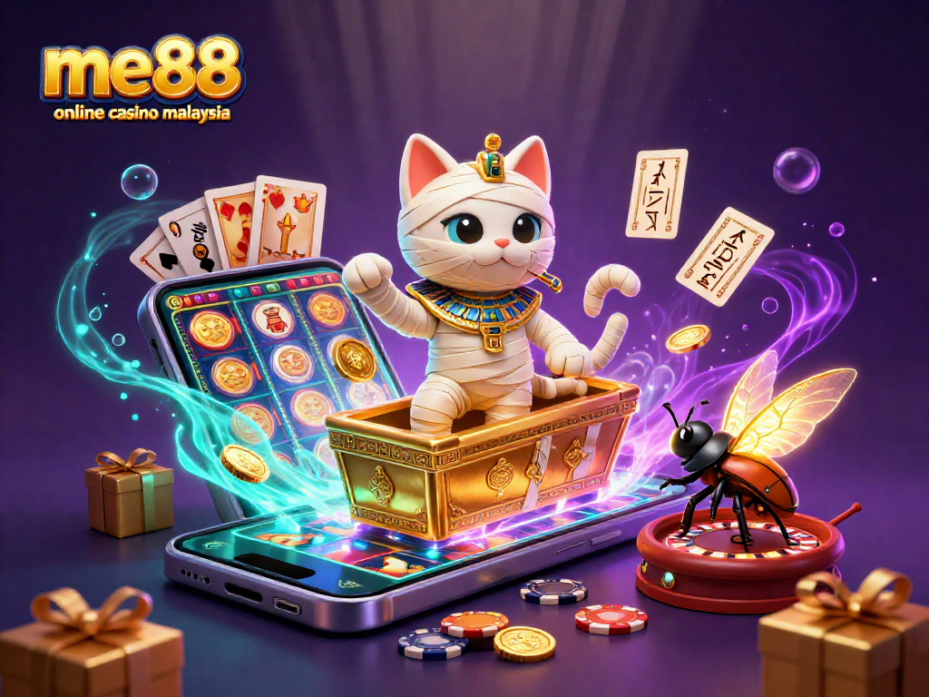 Experience thrilling action at me88 online casino malaysia with our vibrant 3D scene showcasing exciting gaming elements.