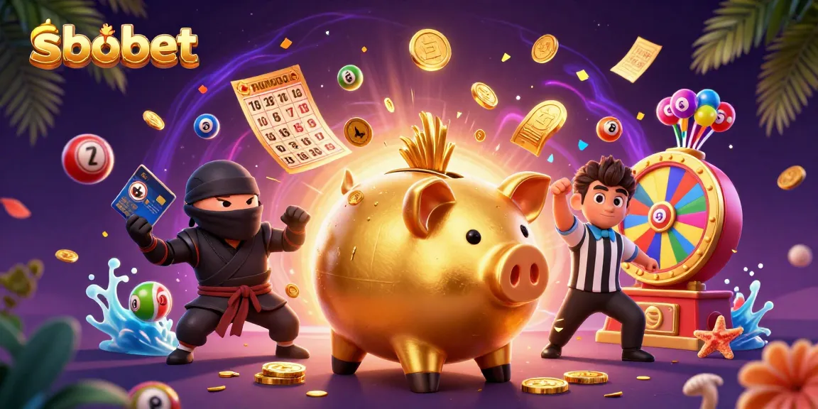 Experience sbobet betting excitement with a dynamic scene of vibrant characters and casino elements.