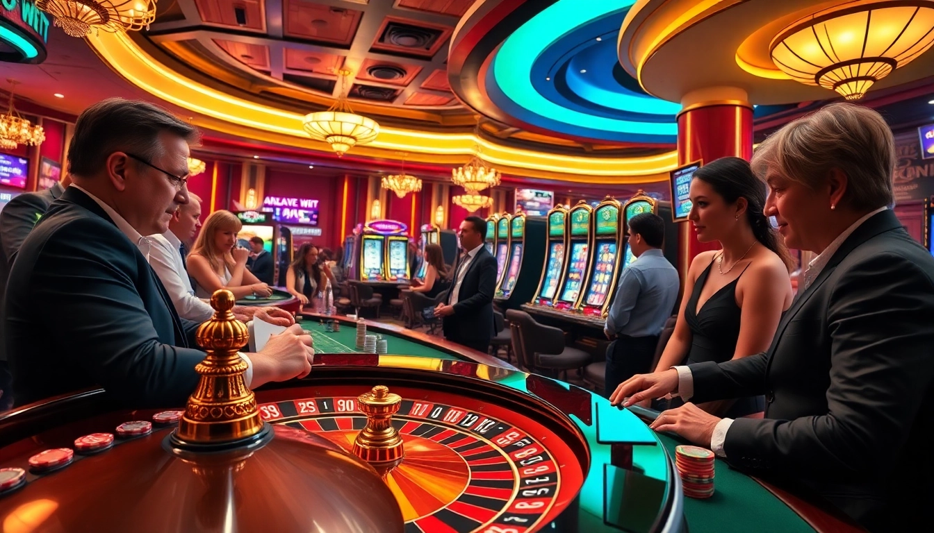 79king players experiencing excitement at a premium casino gaming table with vibrant chips and games.