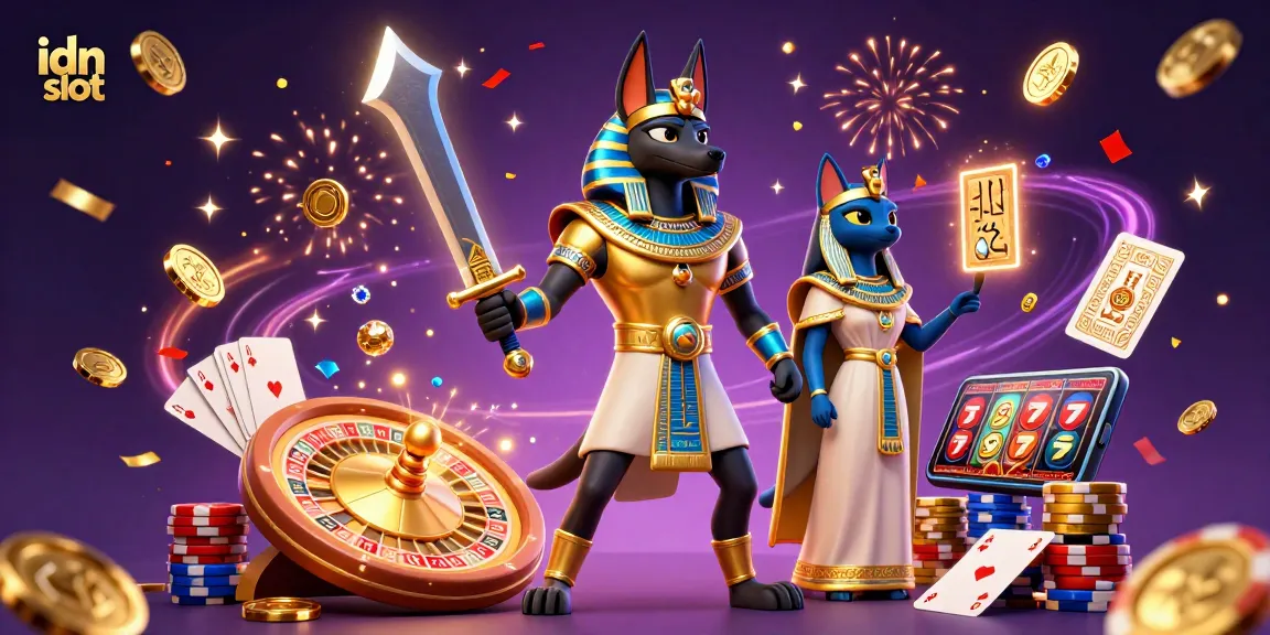 Enhance your chances with the idn slot options showcased in this vibrant 3D casino scene.