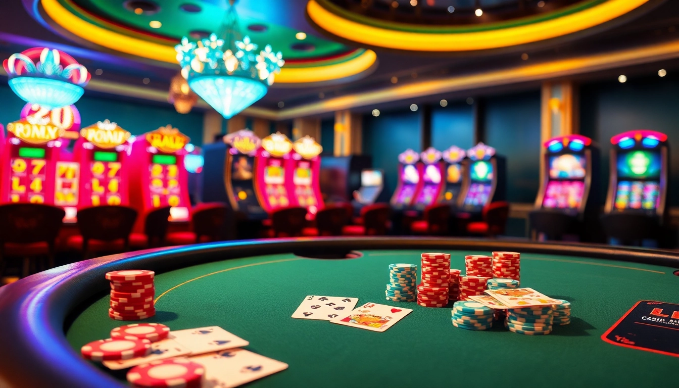 Enjoy an immersive gambling atmosphere at LC88, featuring vibrant casino elements and exciting gameplay.