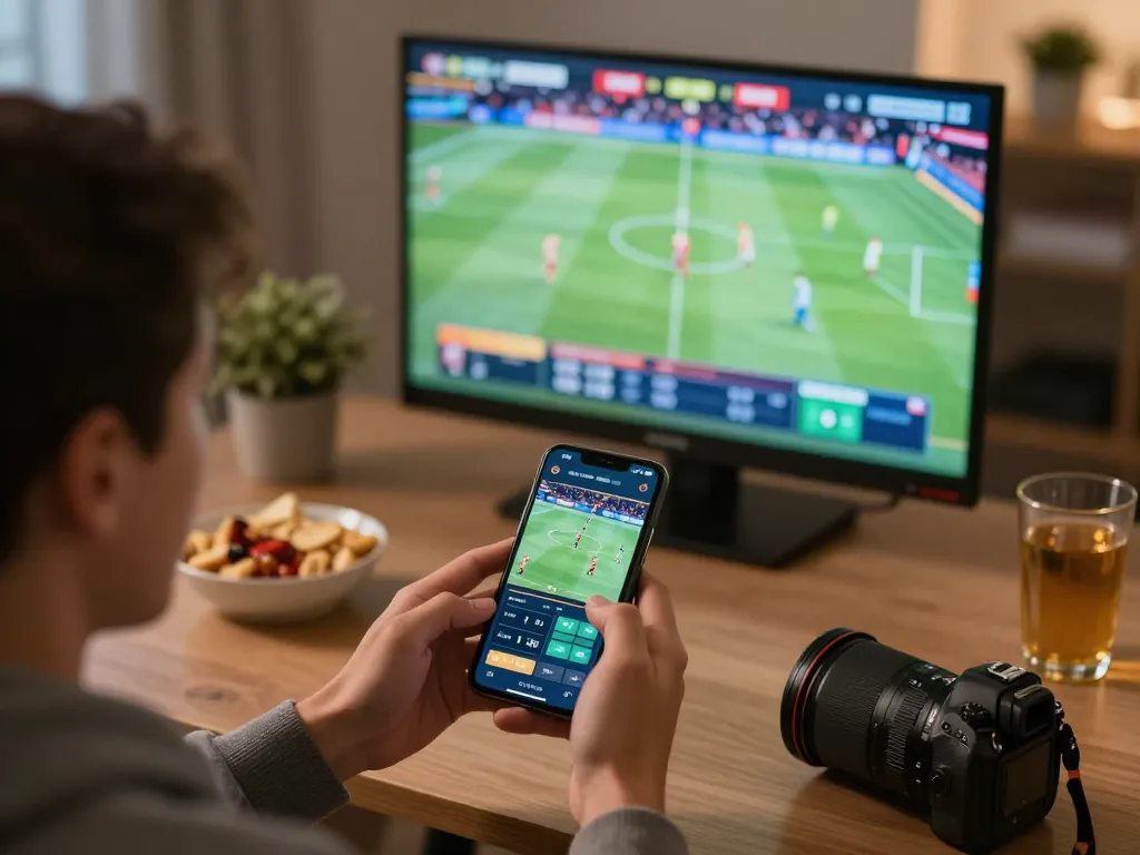 Betting on sports at Hi88 using smartphone, capturing exciting live events and strategic analysis.