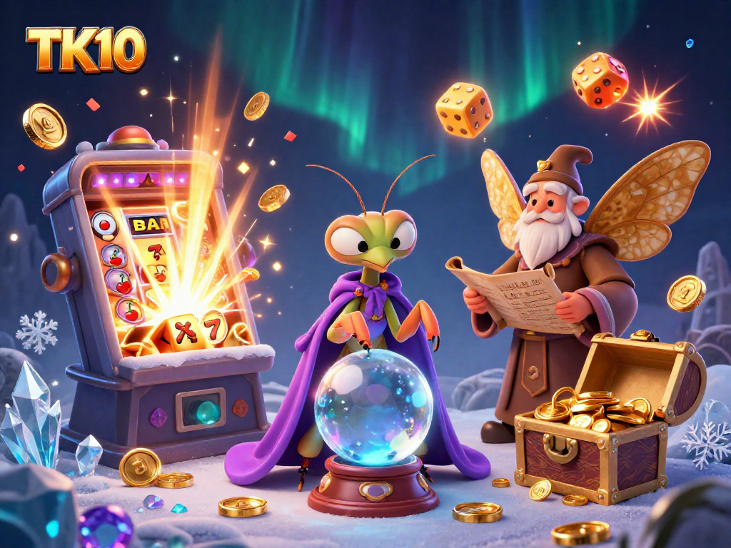 Experience thrilling betting adventures with TK10's vibrant gaming elements and mystical characters.