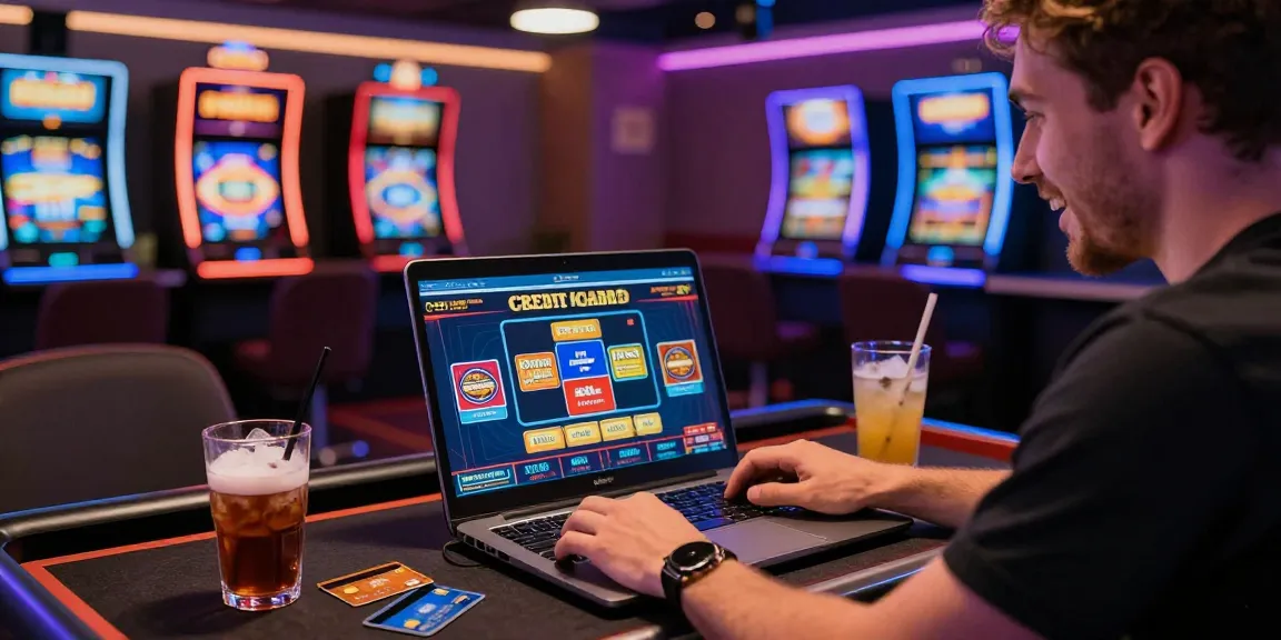 Interactive gaming experience at credit card casinos showcased at https://crownwoods.org.uk with vibrant visuals and modern atmosphere.