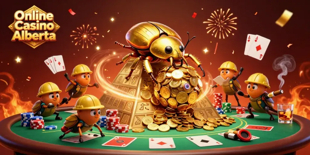 Engage with thrilling games at Online Casino Alberta featuring dynamic coins and vibrant casino elements.