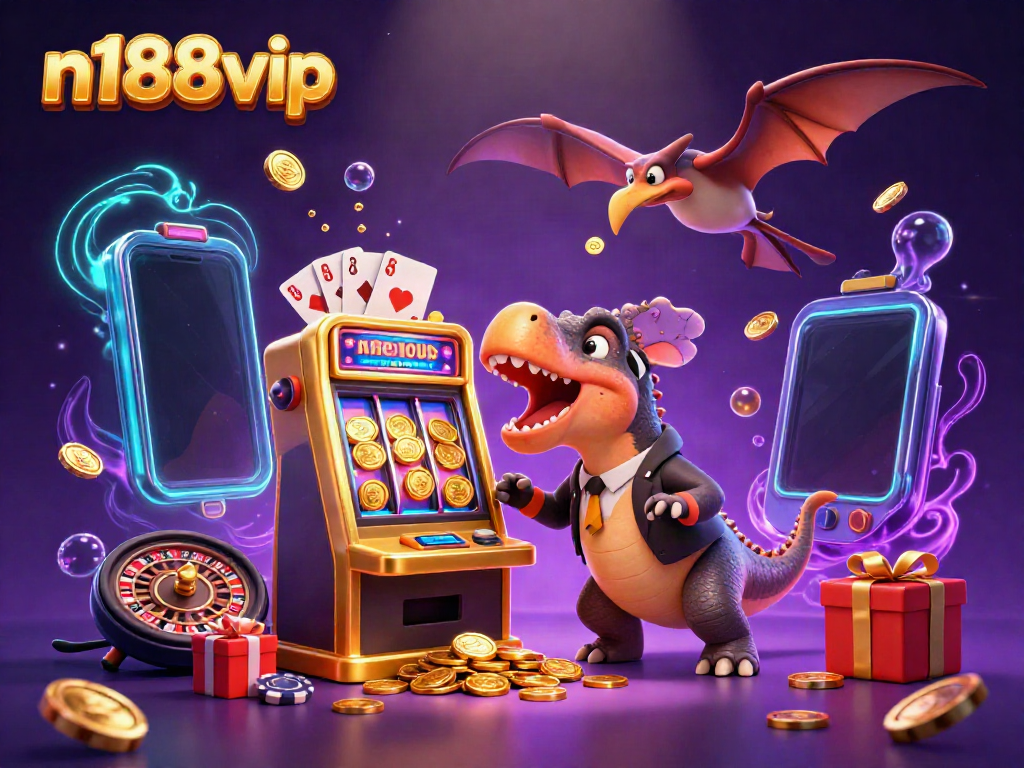 Experience the thrilling jackpot moments with n188vip featuring dynamic animated characters and vibrant casino elements.