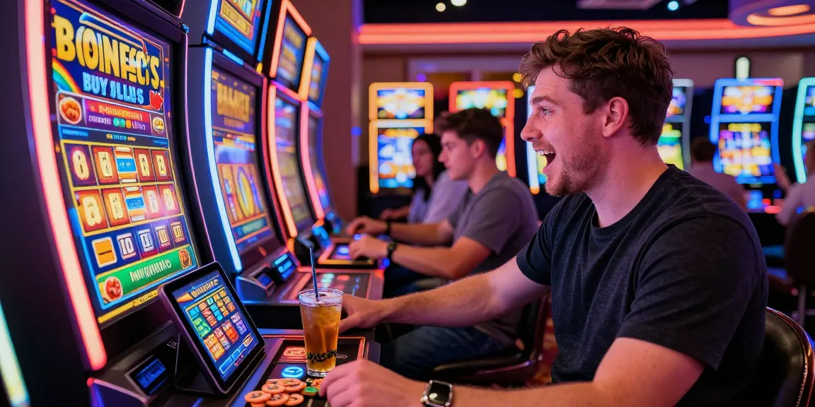 Exciting player experience at bonus buy slots UK in vibrant casino ambiance.