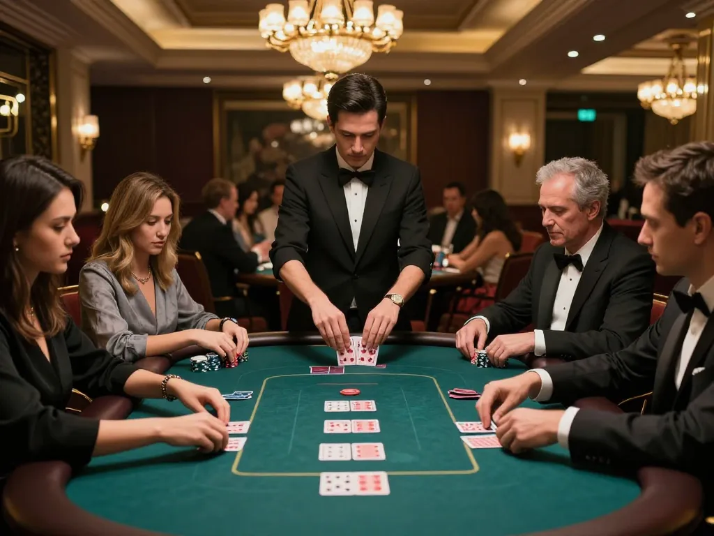Leci123 players engaged in high-stakes poker gameplay, showcasing dynamic strategy and excitement