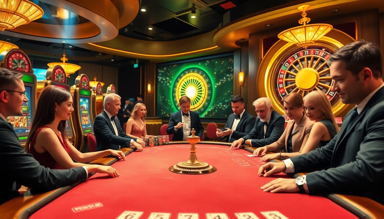 Experience the excitement of eejl33 com with vibrant casino action featuring poker tables and slot machines.