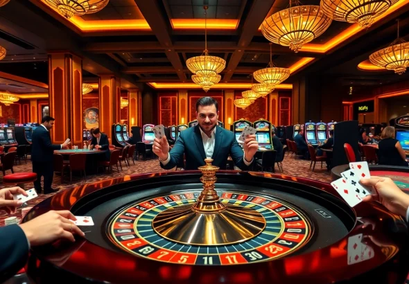 Gambling excitement at https://hanoiculturetravel.com/ with roulette and poker action.