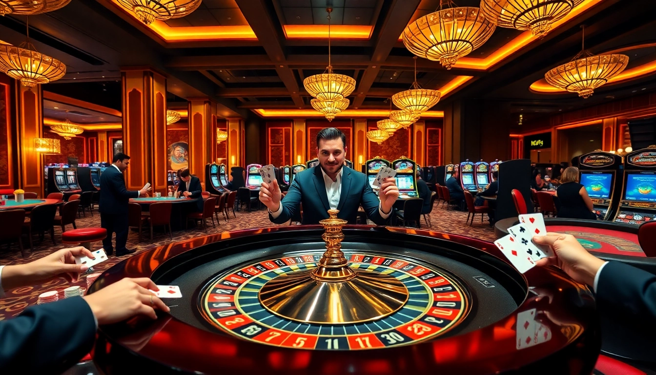 Gambling excitement at https://hanoiculturetravel.com/ with roulette and poker action.